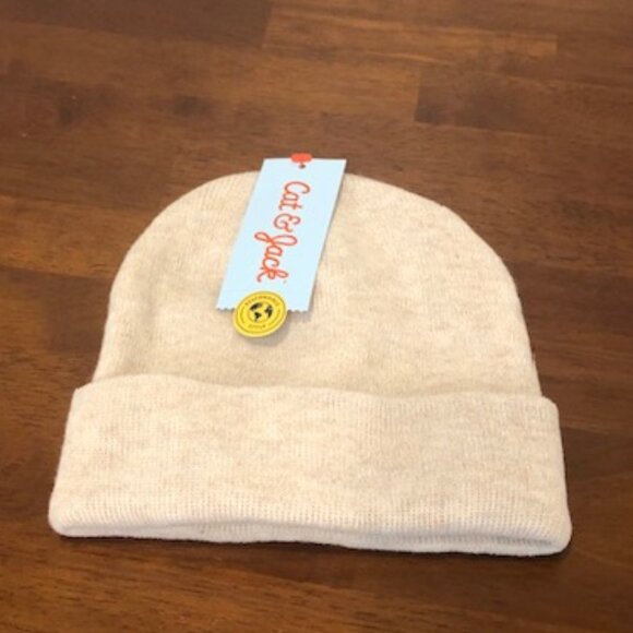 Cat & Jack Unisex Kids Tan Beanie Hat NWT - Picture 1 of 8